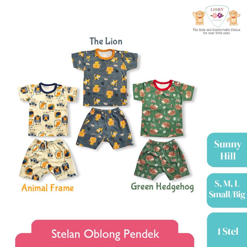 LIBBY BABY TERBARU SUNNY HILL setelan anak oblong baju pendek celana pendek