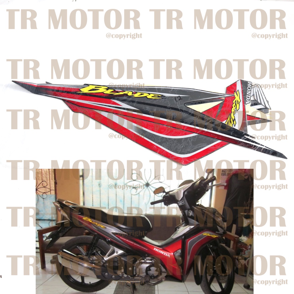 Stiker Motor Blade New 2012 Sticker Striping Lis Full Set Motor