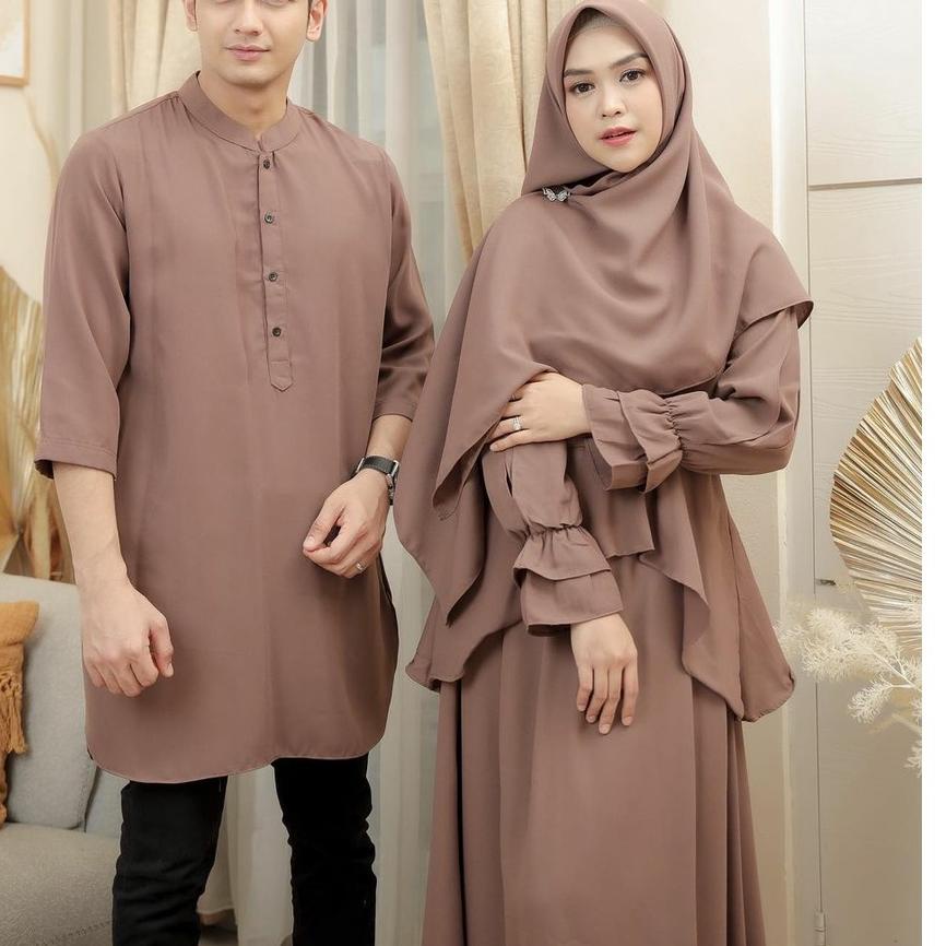 Quality Control✅Ria Ricis Couple l Ricis TR CP l Valentine Couple Baju Gamis Polos Premium|SQ2
