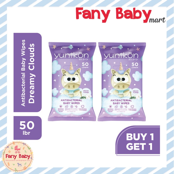 YUNIKON WET WIPES 50 SHEETS BUY 1 GET 1