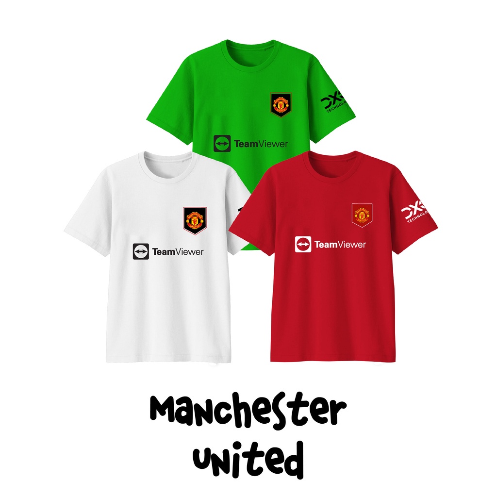 Baju Kaos Bola Liga Inggris Manchester United Manchester City Size Dewasa Sampai Big Size Bahan Katun Combed 30s