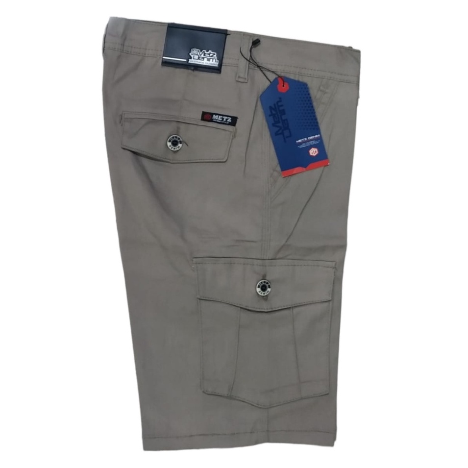 Celana Cargo Pendek Pria Bahan Katun Combed Twill Tebal Melar Ukuran 27 - 32