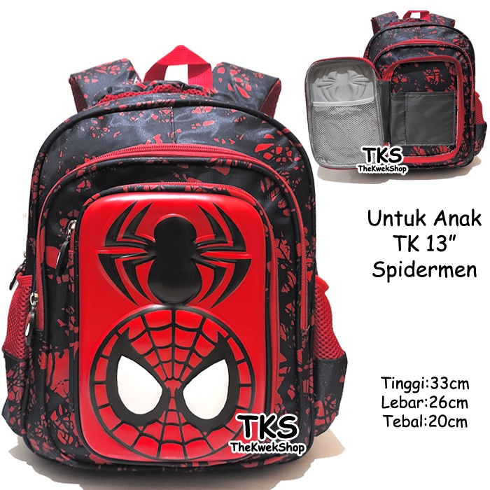 Tempat Pensil Tas anak Laki Laki Superhero Spidermen Batmen Kapten Kulkas