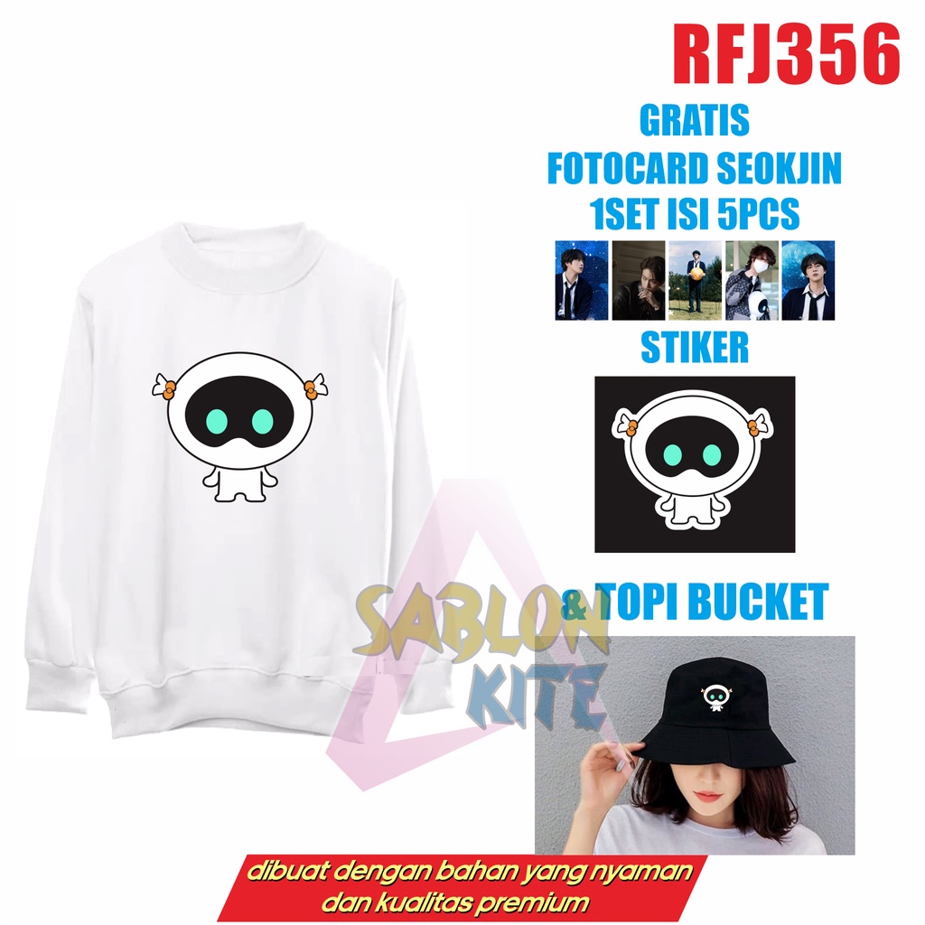 GRATIS FOTOCARD STIKER DAN TOPI !!! SWEATER KPOP SEOKJIN ASTRONOUT RFJ356 WOOTTEO