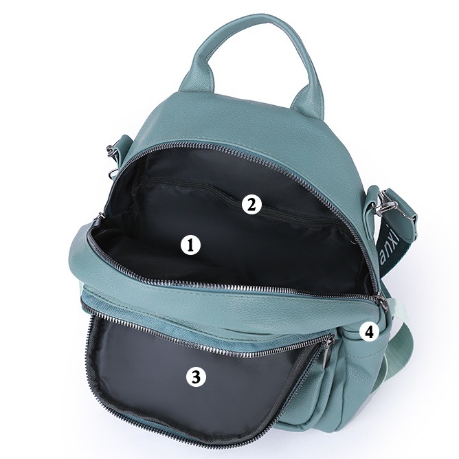 TAS RANSEL WANITA IMPORT KULIT BIRU SEFIDA BACKPACK CEWEK PREMIUM PUNGGUNG TA664B2 GENDONG FASHION SEKOLAH KERJA KULIAH MURAH KOREA REMAJA KEKINIAN BATAM BRANDED ORI