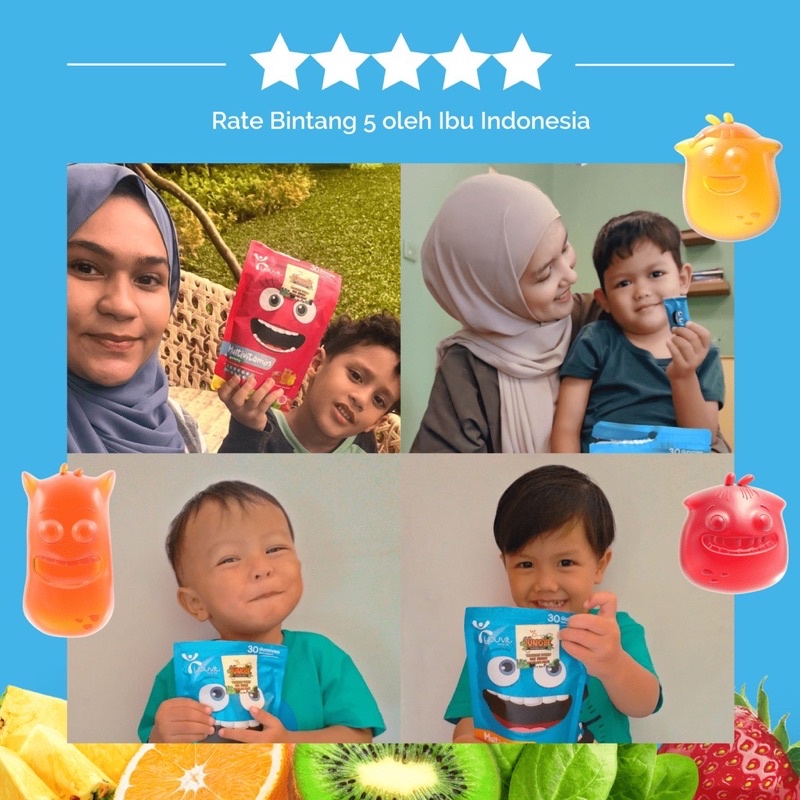 Youvit Multivitamin Gummy Anak 1 Pouch Dengan Vitamin C