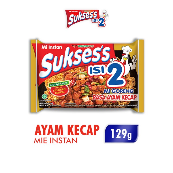 

PROMO Suksess Mie Instan Goreng Ayam Kecap 129 gr isi 2