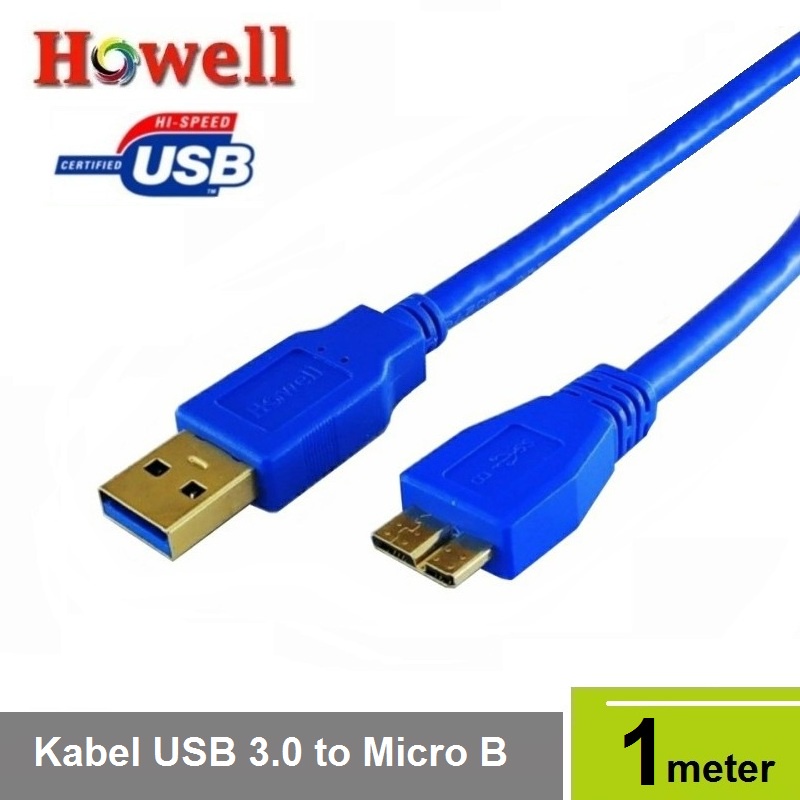 Howell Kabel Harddisk HDD External USB 3.0 to Micro B 1M