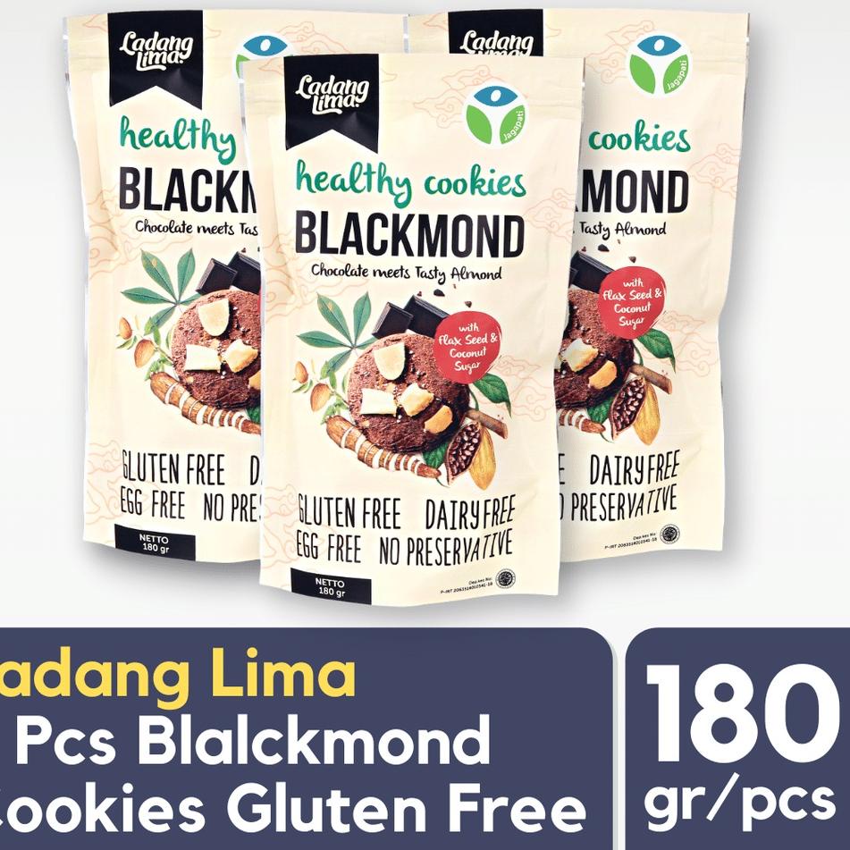 

10.10 Terlaris Ladang Lima Blackmond - Cookies Sehat Gluten Free - 3 Pcs - Almond & Flaxseed !!!