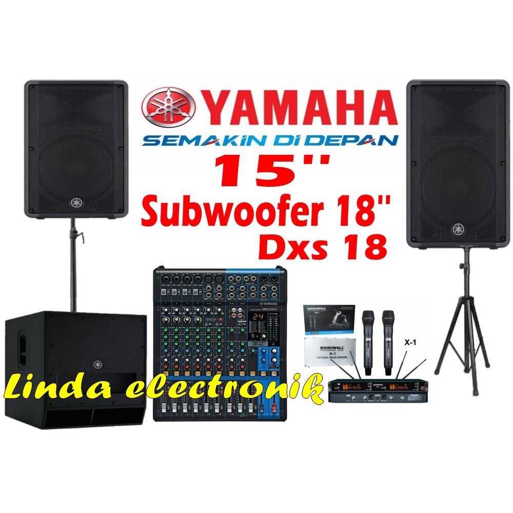 paket sound system yamaha 15'' subwoofer yamaha dxs 18 18'' original