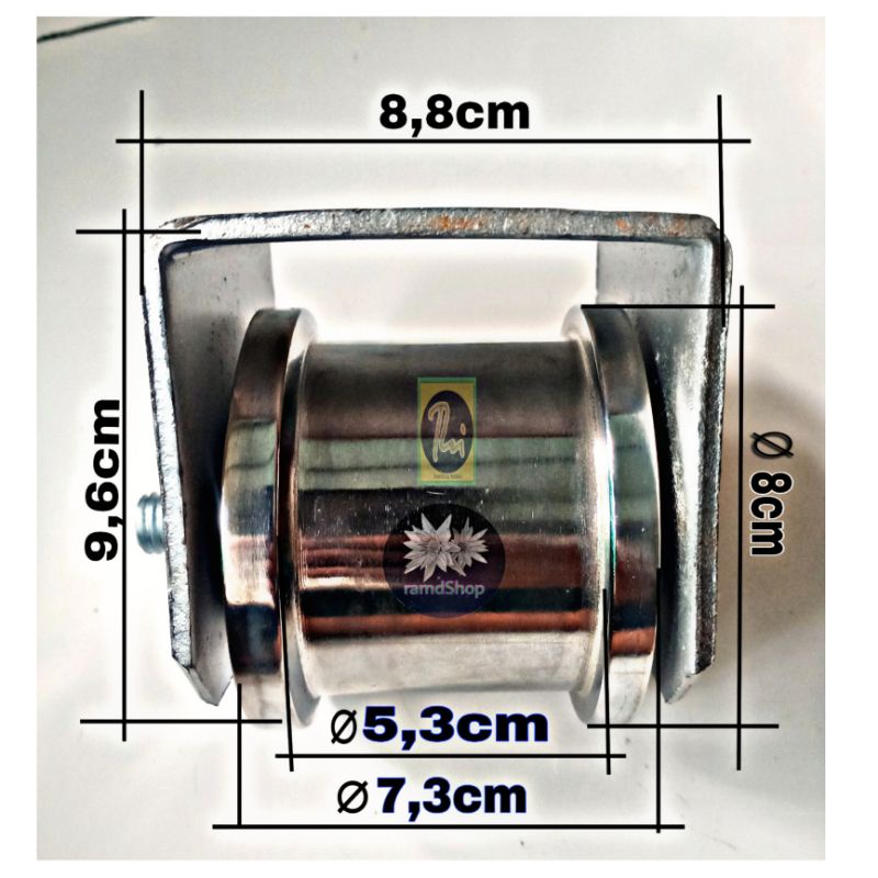 RODA PAGAR/RODA GERBANG UNP 5CM MATERIAL BESI AS,CHROME DAN BESI COR