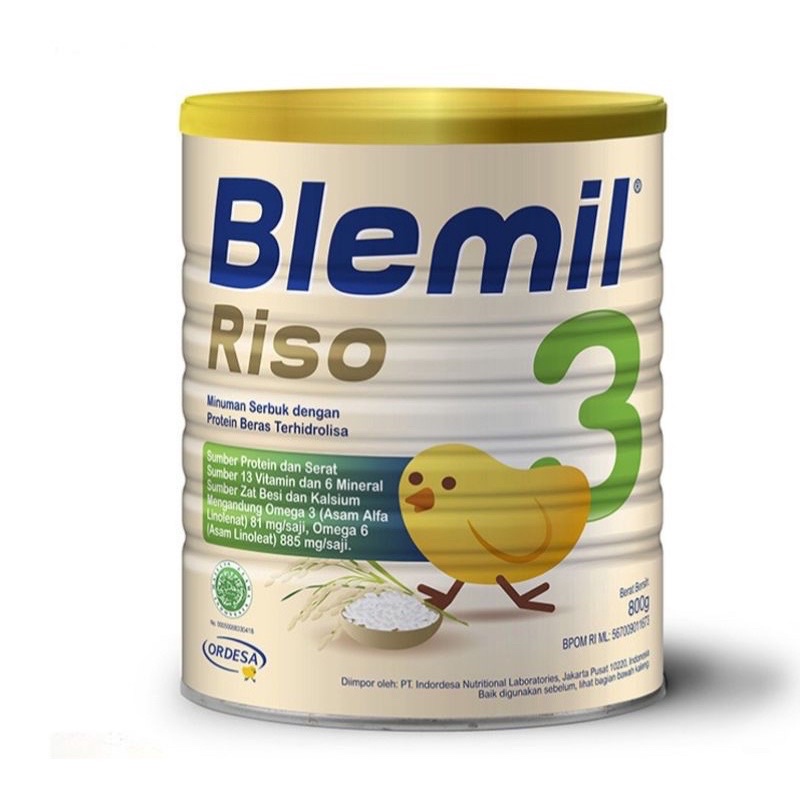

BLEMIL RISO 3 800gr susu alergi protein sapi/kedelai