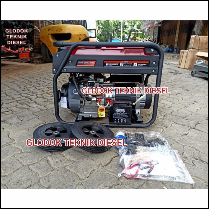 Genset Bensin 7000 7500 Watt W Full Tembaga Gasoline Generator 8000