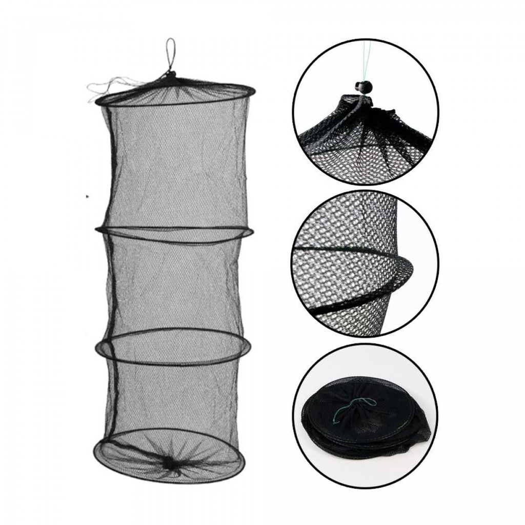 TONQUU Jaring Pancing Ikan Udang Fishing Net Cage 3 Layers