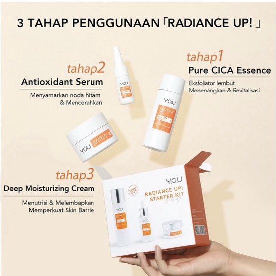 YOU ( Y.O.U ) RADIANCE UP STARTER KIT 3 STEP MINI