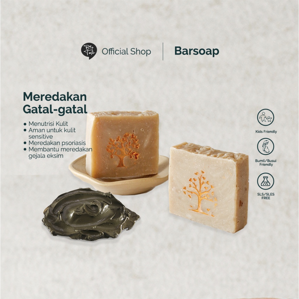 ⭐️ Jendela Kosmetik ⭐️ Biotalk / Bio Talk Sabun Herbal Handmade Soap - Dead Sea Mud 120 gr / Sabun Bio talk / Bio Talk Sabun