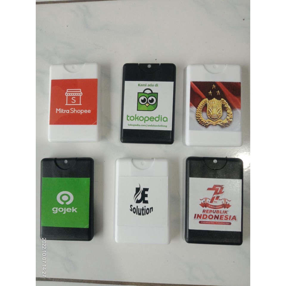 Custom Print Hand Sanitizer Sticker Card Spray Pocket Hampers Souvenir Wedding Ulang Tahun