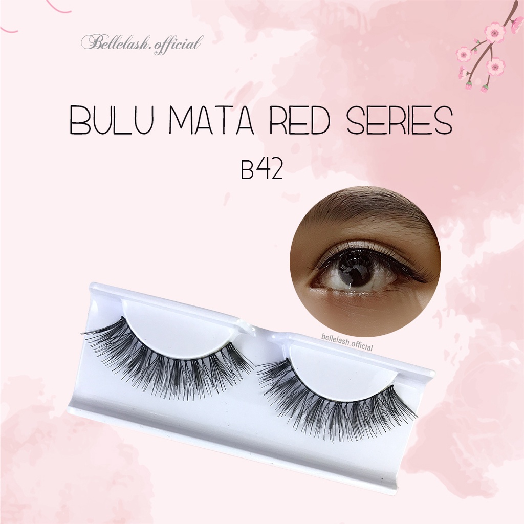 B42 Bulu Mata Palsu Handmade Natural False Eyelash Eye Lashes