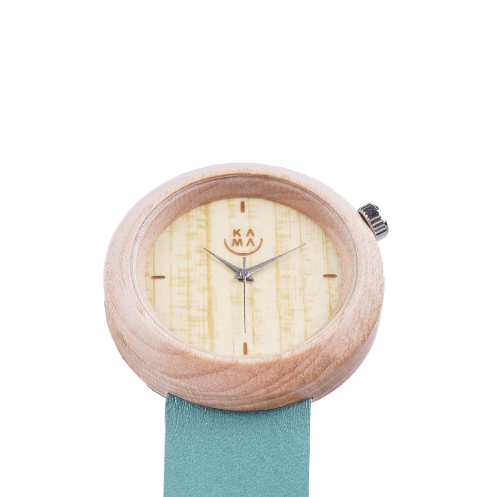 Kama Watch Jam Tangan Kayu Maple Dial Putih