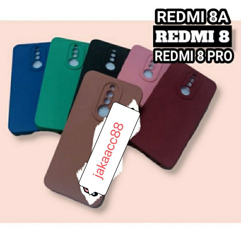 Softcase Slicon pro Camera Xiaomi RedmiI 8A/8/8PRO Slicon Macaron pro Camera