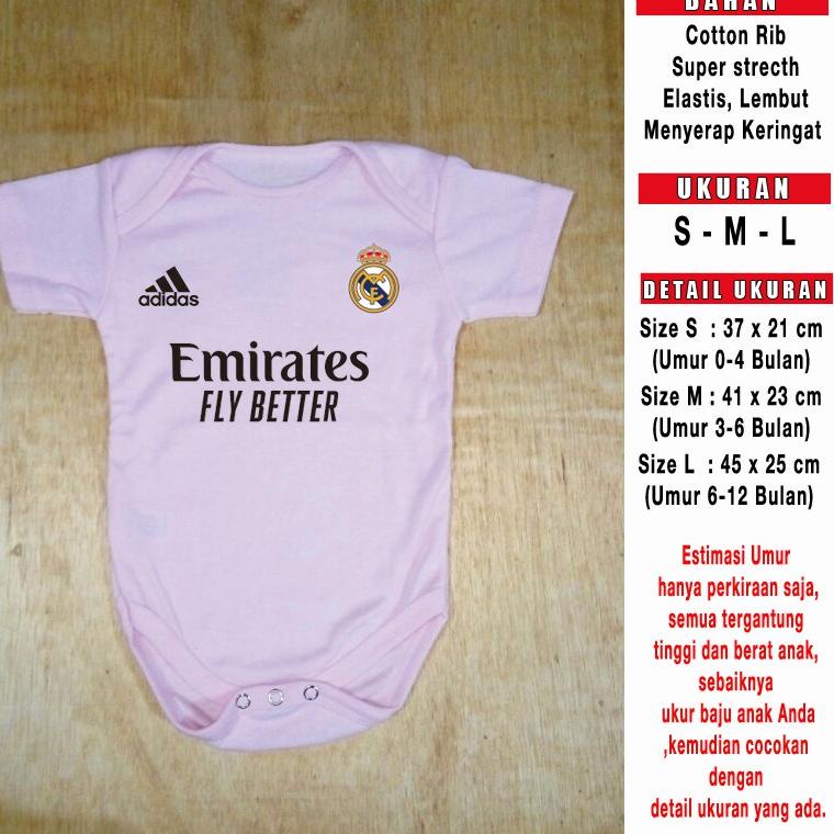 PRJ.22Oc22ѕ ‣ Jumper Bayi Real Madrid EMIRATES FLY BETTER Baju Bayi Romper Bayi Kaos Bayi Kado Bayi 