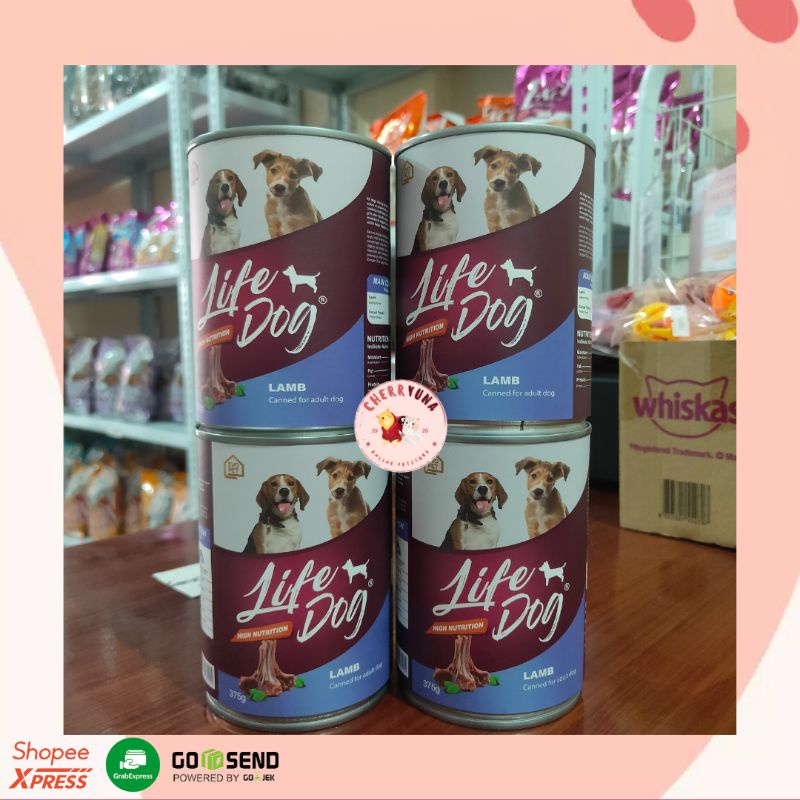 Life Dog Can 375 gr Wet Dog Food Makanan Basah Kaleng Makanan Anjing