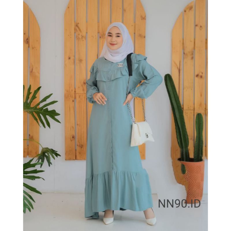 MOLLA DRESS-GAMIS MUSLIMAH TERBARU-KRINKEL AIRFLOW PREMIUM