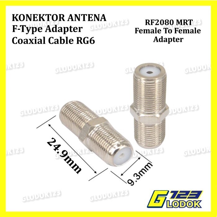 Connector Konektor Jack F Drat Paralel Sambungan T  Cabang Antena TV