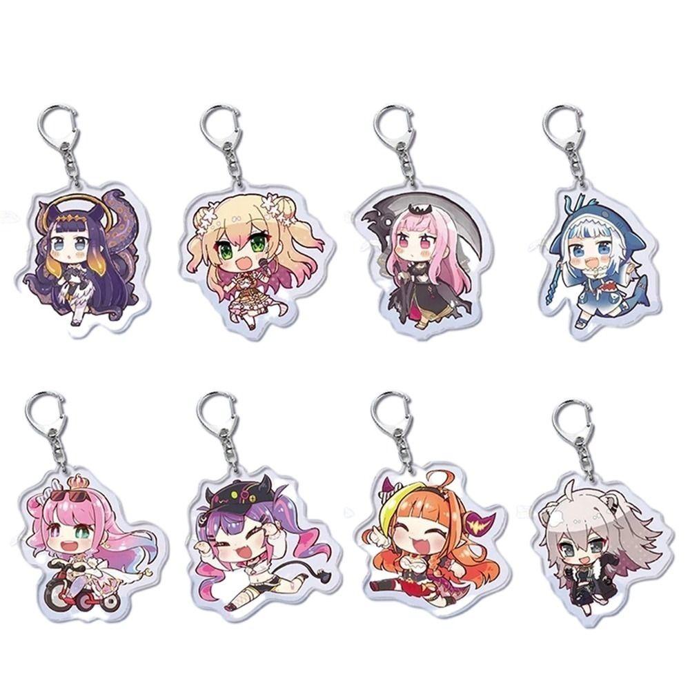 Lanfy Hololive Gantungan Kunci Anime Pernak Pernik Vtuber Watson Amelia Gawr Gura Cosplay Hololive Keyring