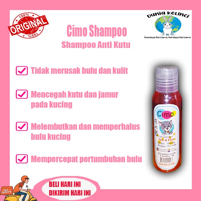 CIMO SHAMPOO Shampo Anti Kutu Kucing Flea and Ticks Cat