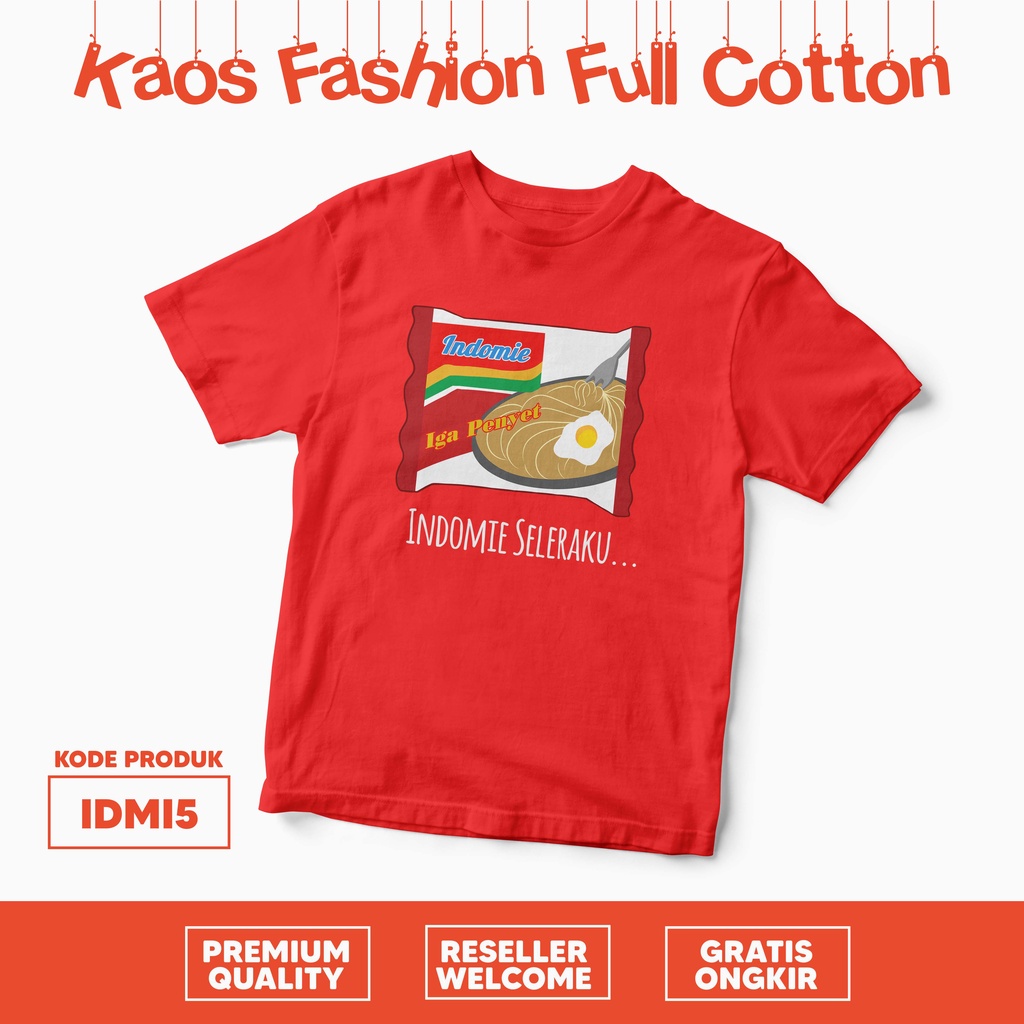 [KAOS] Tshirt motif indomie kemasan viral cewek cowok anak dewasa full cotton combed