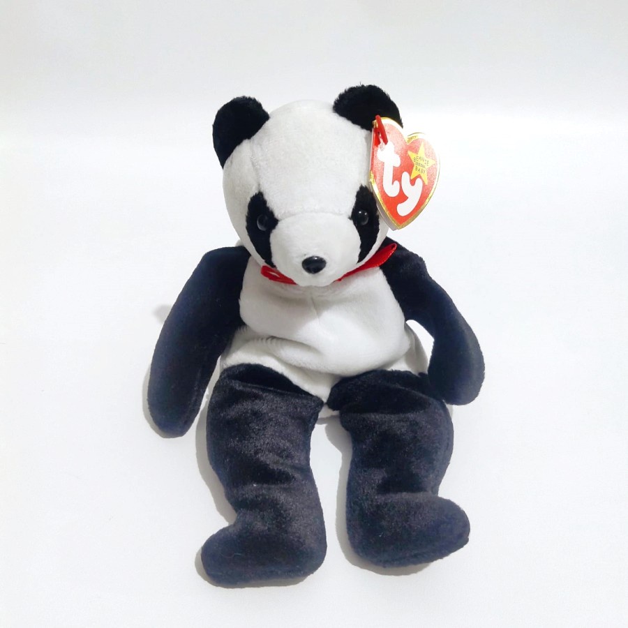 Boneka Panda TY Fortune Original TY Beanie Baby Plush Doll