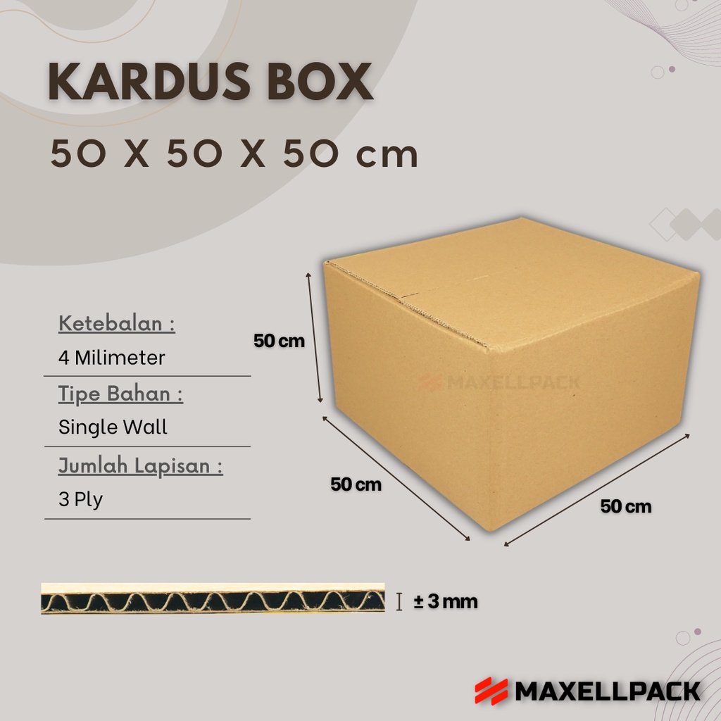 

Kardus Karton Box Besar 50x50x50 CM Kotak Dus Pindahan Tebal Polos