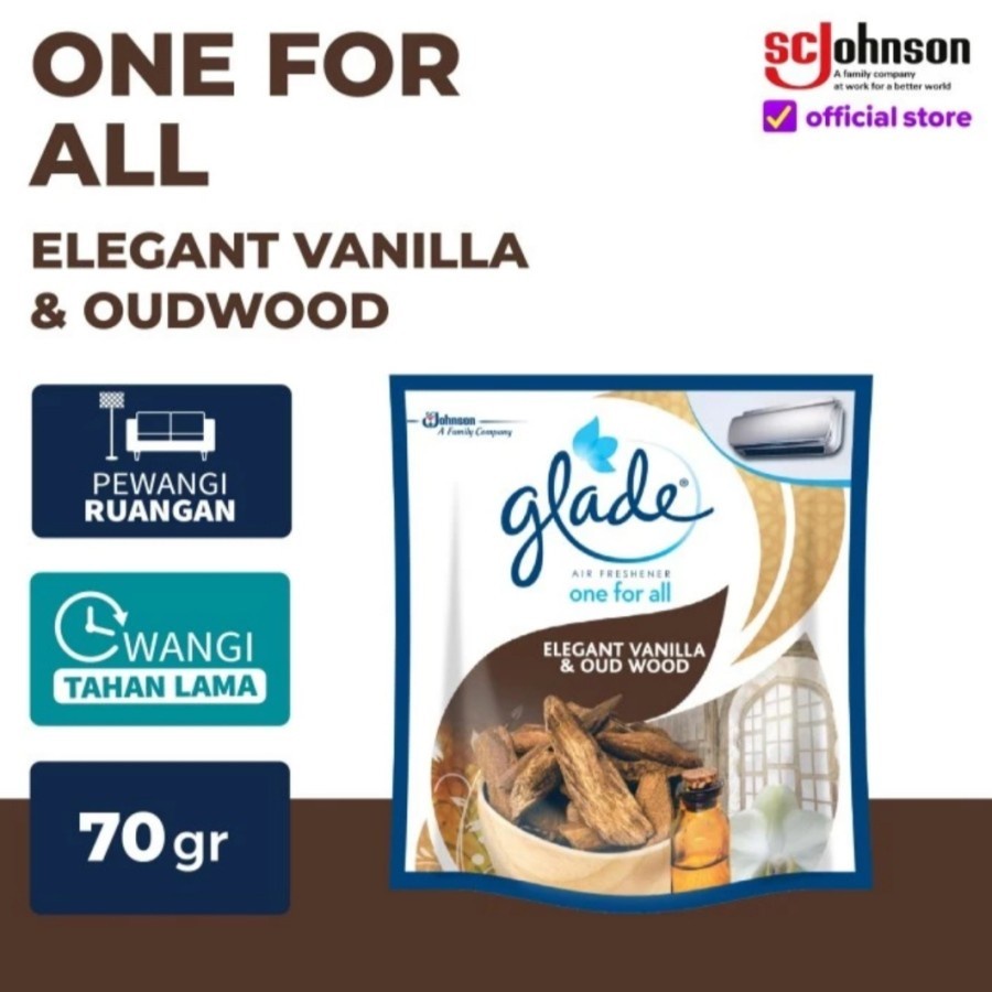 Jual Glade Gantung Pengharum Ruangan Vanilla Oud Wood One For All