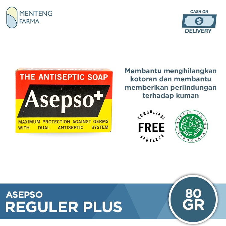 Asepso Plus 80 Gram - Sabun Batang Antiseptik