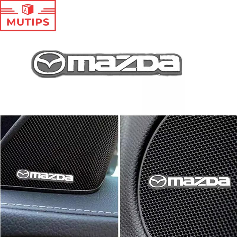 Mazda 4Pcs Sticker Dekorasi Speaker Mobil Bahan Alloy Untuk CX8 CX3 Mazda2 6 5 bl gh gp 2 3 CX5 CX30