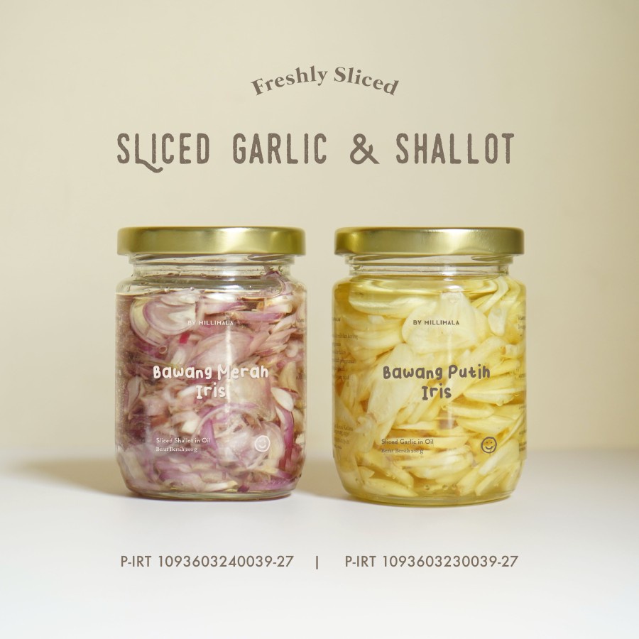 

Bawang Putih / Merah Iris - Sliced Garlic / Shallot in Oil Millimala