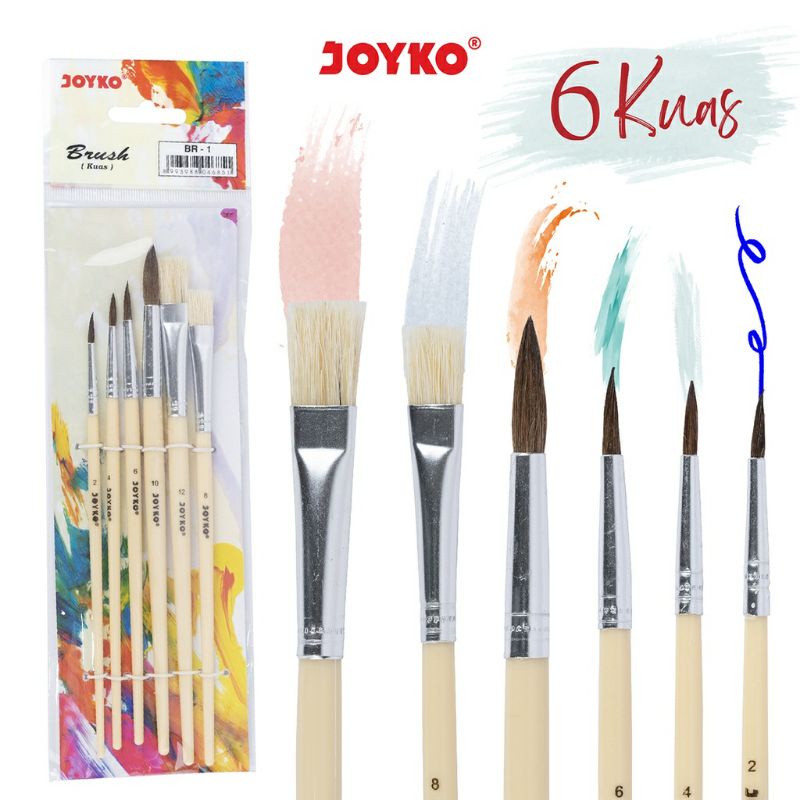 

JOYKO BR - 1 Kuas (Brush) Lukis Cat Air, Cat Minyak, Acrylic