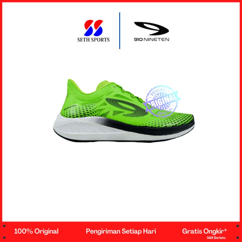 Sepatu Running 910 Nineten Haze 1.5 Original - Hijau/Neon/Hitam