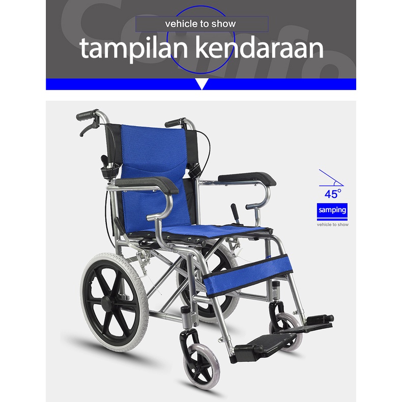 Kursi Roda Lipat / Kursi Roda Rumah Tangga Kecil / Kursi Roda Lipat Otomatis Penuh / Kursi Roda
