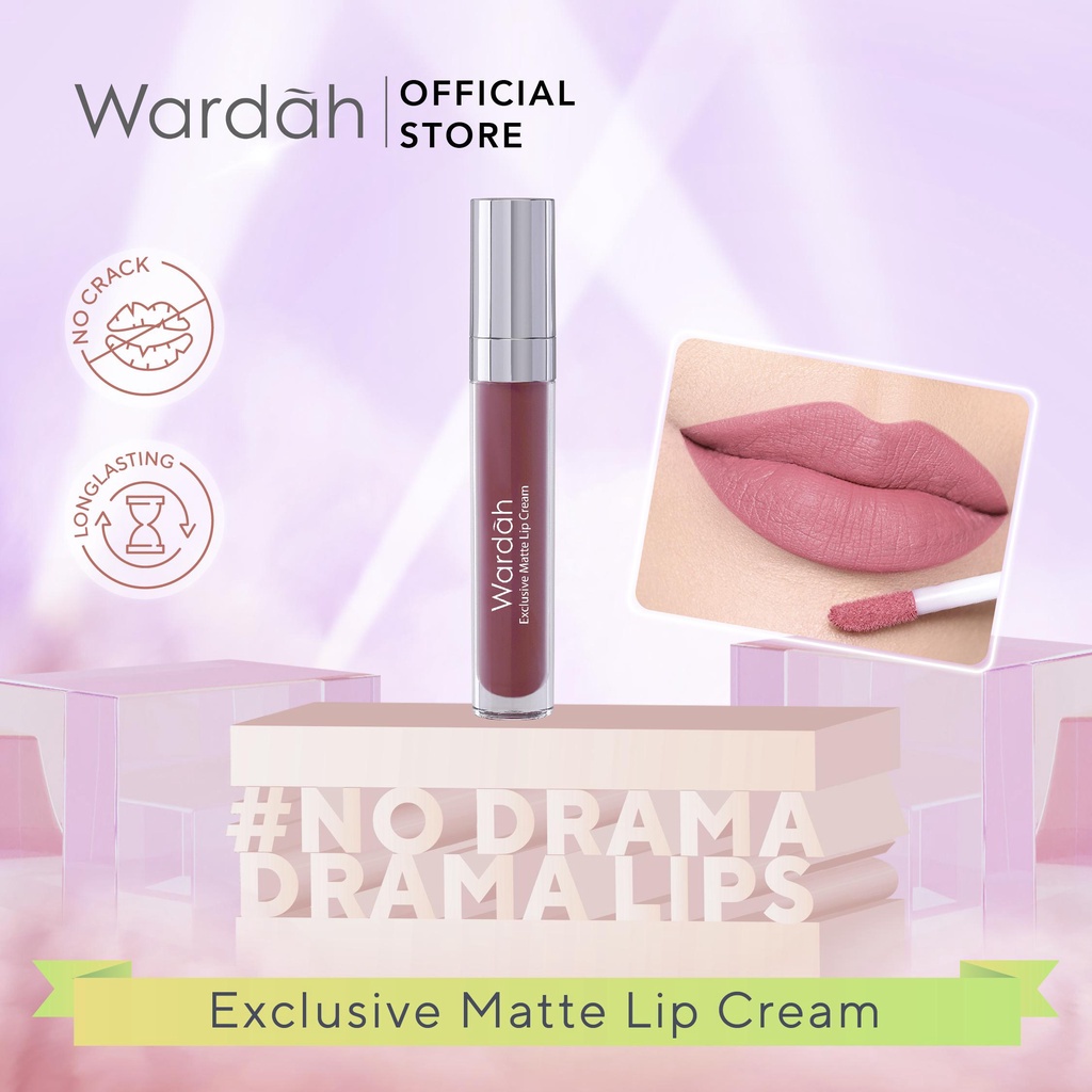 Wardah Exclusive Matte Lip Cream - Warna Intense dan Tahan Lama