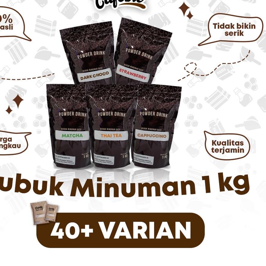 

✨SHOPEE MALL✨ Cafeble Powder Drink Bubuk Minuman Premium Kekinian Ala Kafe Varian ORANGE/JERUK Kemasan 1 kg 