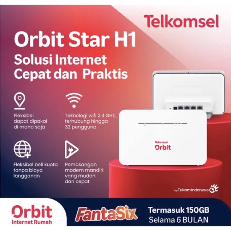 Modem Wifi 4G Tanpa Kabel Telkomsel Orbit Star H1 Murah