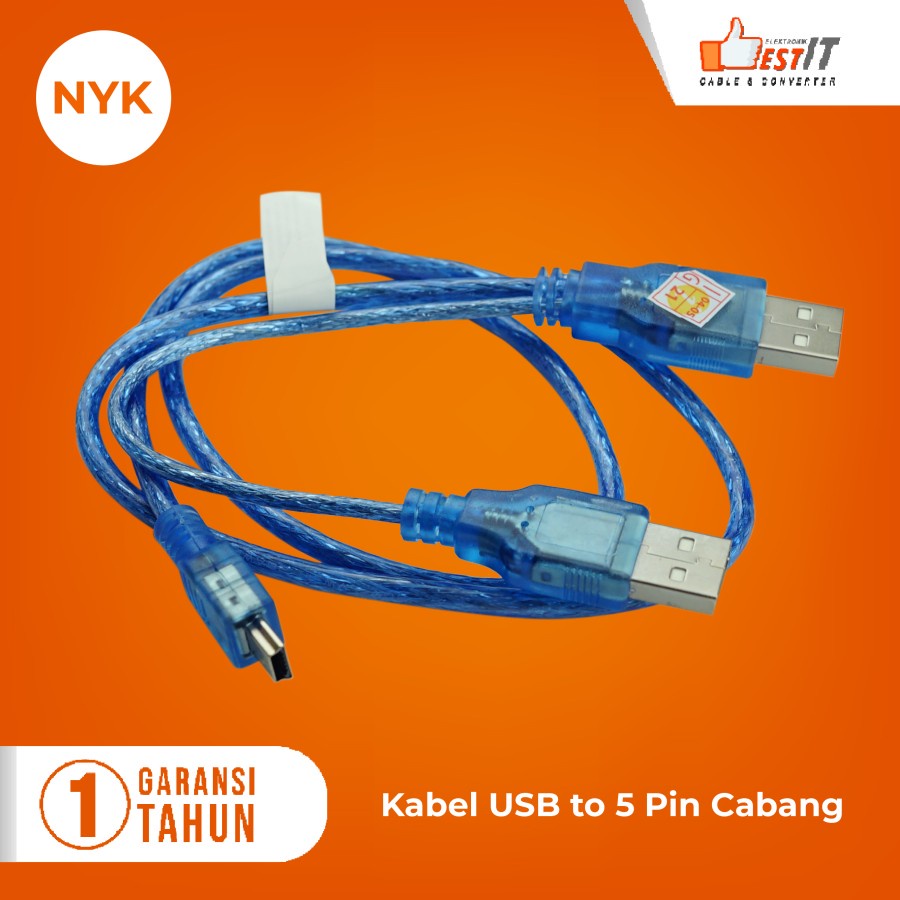 Kabel USB 2.0 Cabang 5 Pin HDD External Portable NYK Original