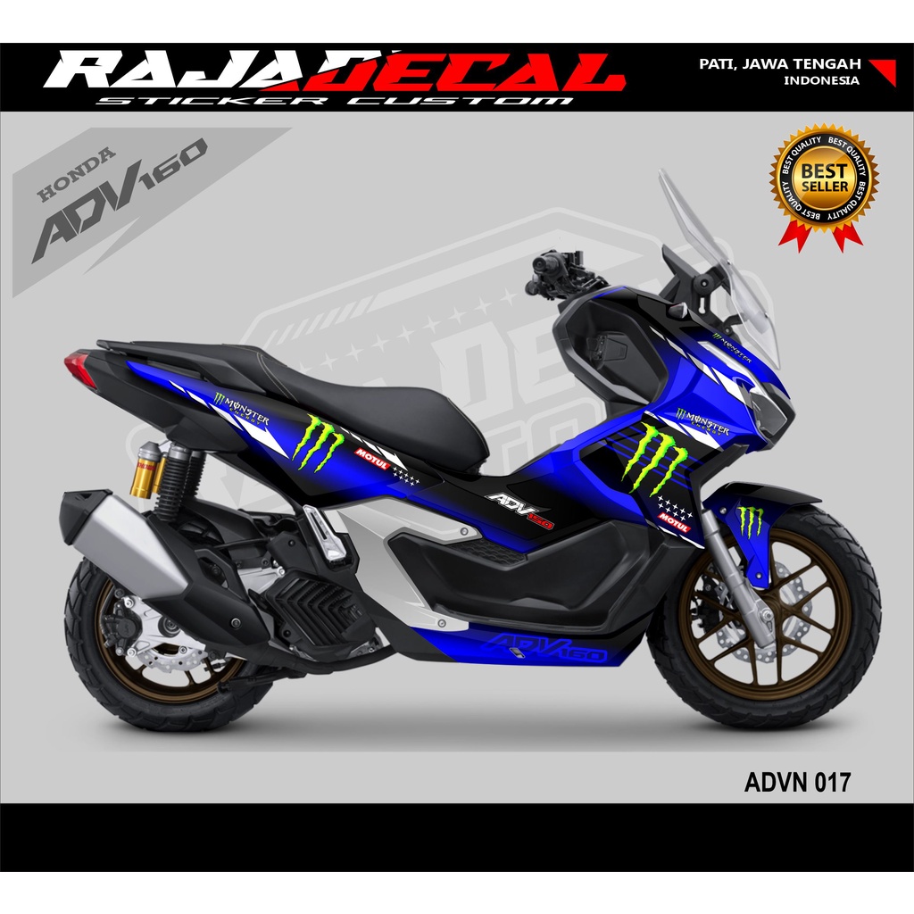 Modifikasi Sticker Decal Honda ADV 160 2022-Stiker Dekal ADV 160 Disain Motif Honda Repsol ADVN 017