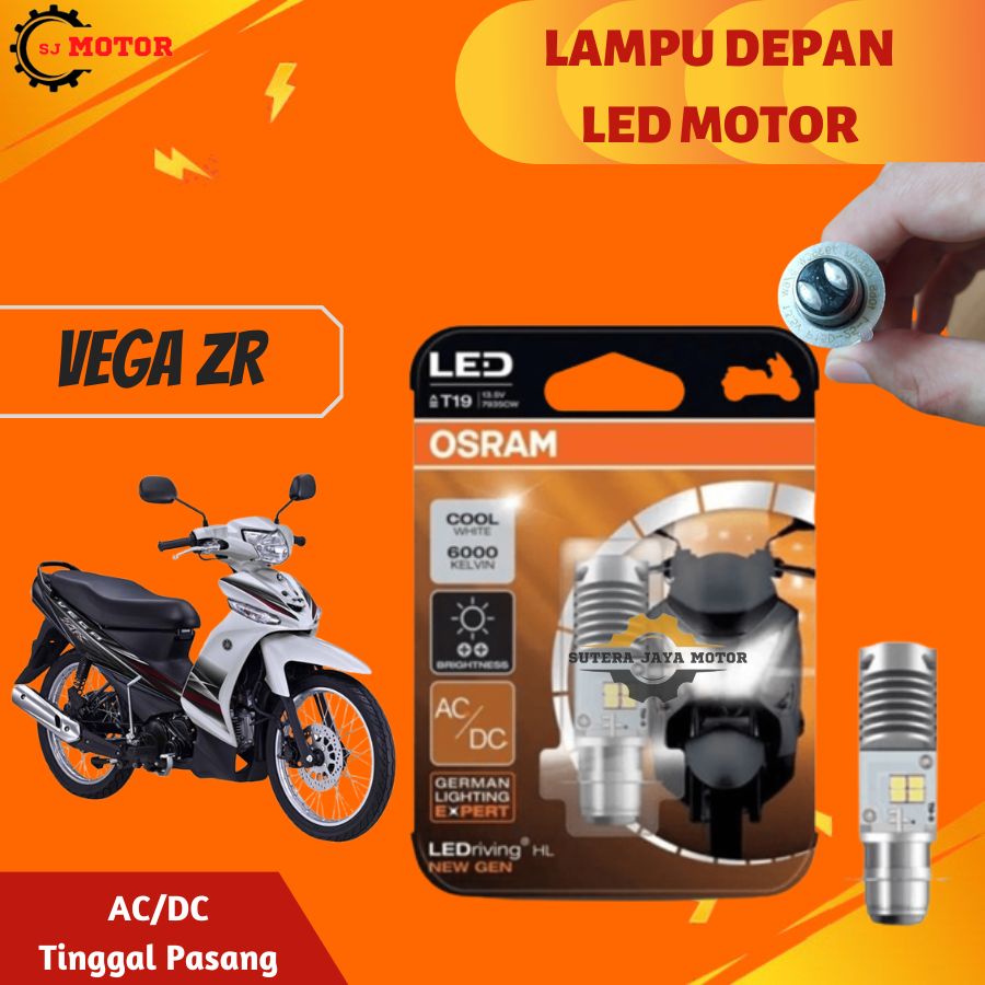 LAMPU DEPAN LED MOTOR VEGA ZR OSRAM LAMPU UTAMA VEGA ZR AC/DC