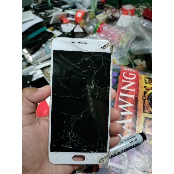 LCD Only dan Frame (Touchscreen pecah eror dan masih nempel) MEIZU M6 Ori Copotan HP