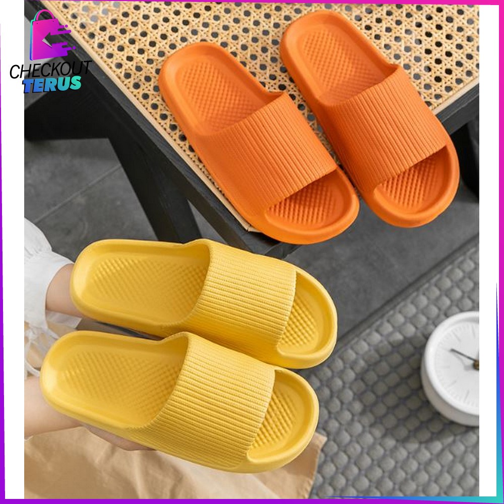 CT S52 Sandal Slop Rumah Hotel Bahan Eva Sendal Karet Kamar Mandi Empuk Anti Slip Wanita Pria Couple