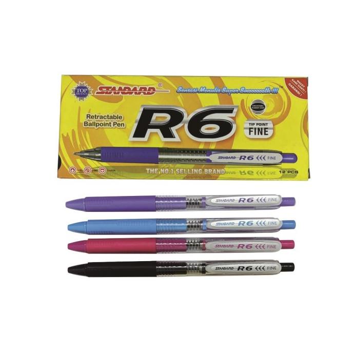 

[COD] STANDARD PEN R6 BLACK / 12 PCS GRATIS ONGKIR Kode 752