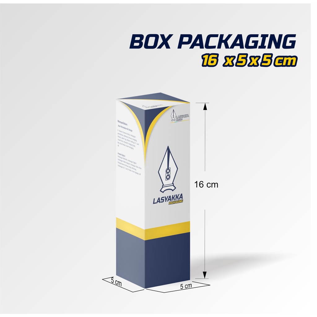 

box packaging CUSTOM ukuran 5 x 5 x 16